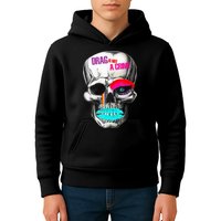 Drag Is Not A Crime Skull Kids Hoodie