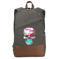 Drag Is Not A Crime Skull Cotton Canvas Backpack