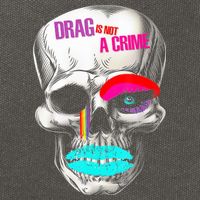 Drag Is Not A Crime Skull Cotton Canvas Backpack