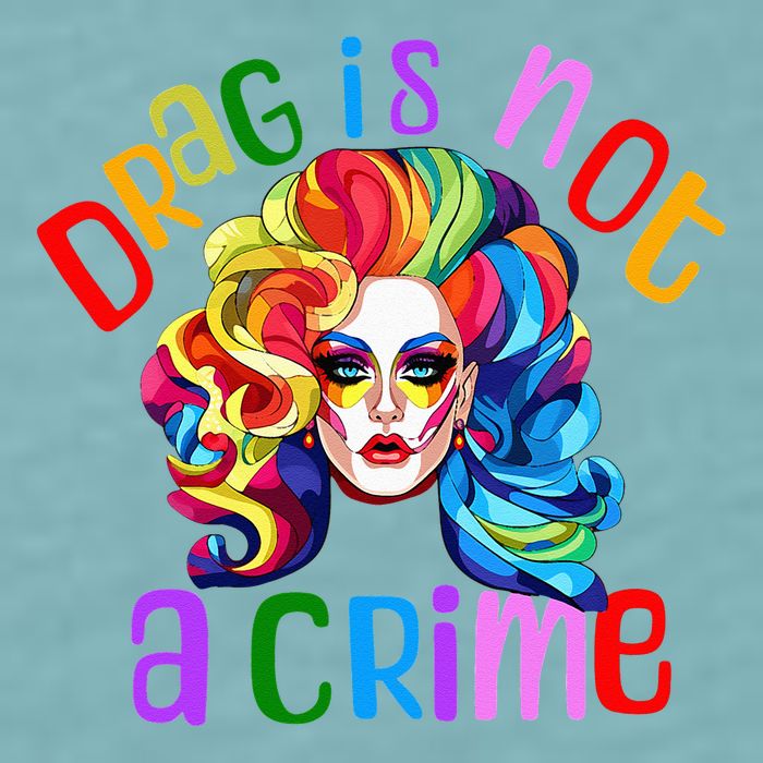 Drag Is Not A Crime Fabulous Drag Queen LGBTQ Equality Pride Sueded Cloud Jersey T-Shirt