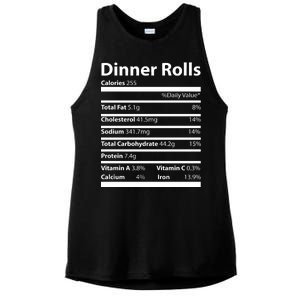 Dinner Rolls Nutritional Facts Funny Thanksgiving Ladies PosiCharge Tri-Blend Wicking Tank