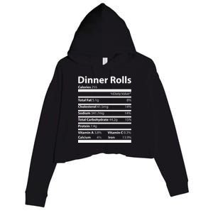 Dinner Rolls Nutritional Facts Funny Thanksgiving Crop Fleece Hoodie