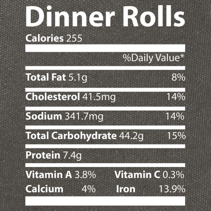 Dinner Rolls Nutritional Facts Funny Thanksgiving Cotton Canvas Backpack