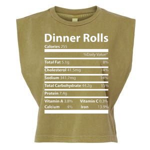 Dinner Rolls Nutritional Facts Funny Thanksgiving Garment-Dyed Women's Muscle Tee