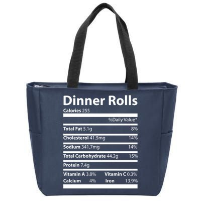 Dinner Rolls Nutritional Facts Funny Thanksgiving Zip Tote Bag