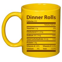 Dinner Rolls Nutritional Facts Funny Thanksgiving 11oz C Handle Ceramic Mug