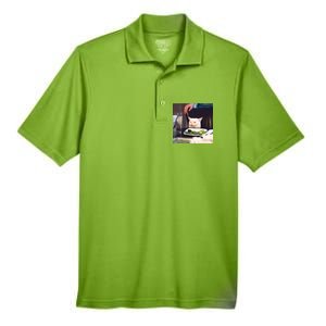 Dinner Table Cat Meme Funny Internet Yelling Men's Origin Performance Pique Polo