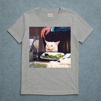 Dinner Table Cat Meme Funny Internet Yelling T-Shirt