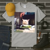 Dinner Table Cat Meme Funny Internet Yelling Tall T-Shirt