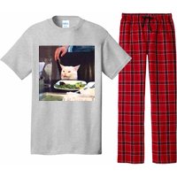 Dinner Table Cat Meme Funny Internet Yelling Pajama Set