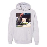 Dinner Table Cat Meme Funny Internet Yelling Premium Hoodie