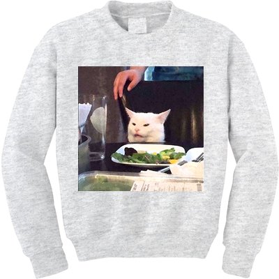 Dinner Table Cat Meme Funny Internet Yelling Kids Sweatshirt