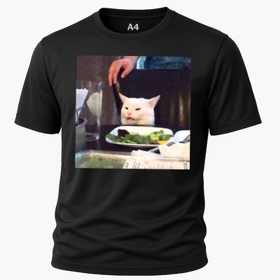 Dinner Table Cat Meme Funny Internet Yelling Performance Shirt