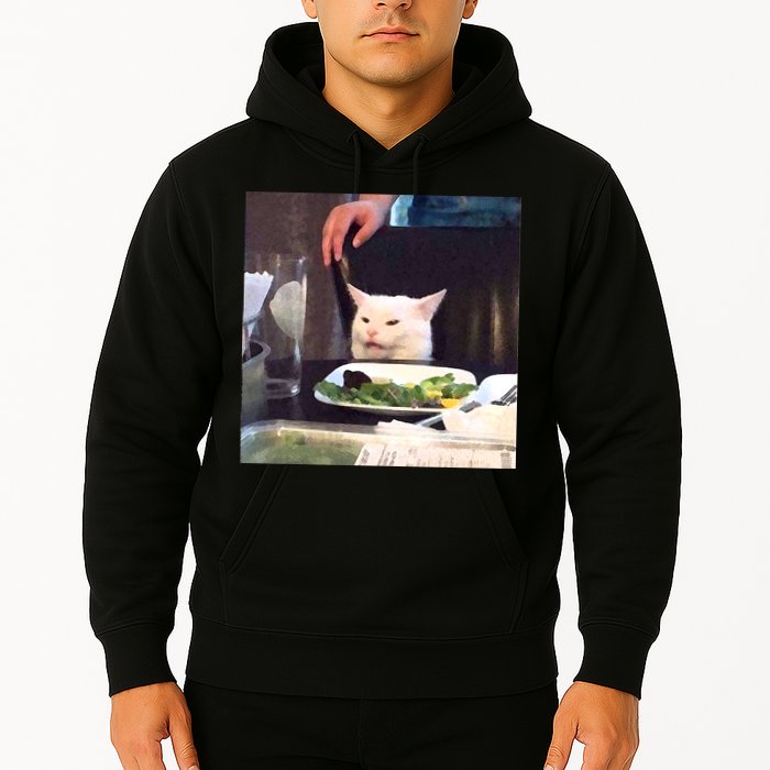 Dinner Table Cat Meme Funny Internet Yelling Hoodie