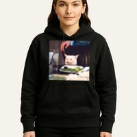 Dinner Table Cat Meme Funny Internet Yelling Hoodie