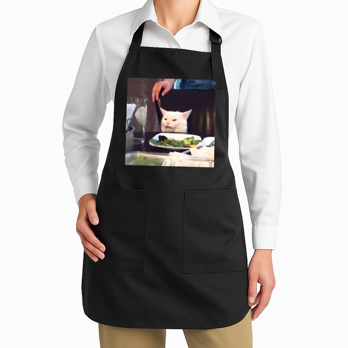 Dinner Table Cat Meme Funny Internet Yelling Apron
