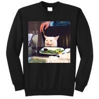 Dinner Table Cat Meme Funny Internet Yelling Sweatshirt