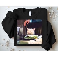 Dinner Table Cat Meme Funny Internet Yelling Sweatshirt