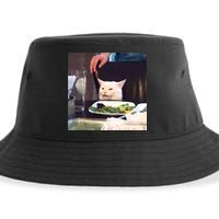 Dinner Table Cat Meme Funny Internet Yelling Sustainable Bucket Hat