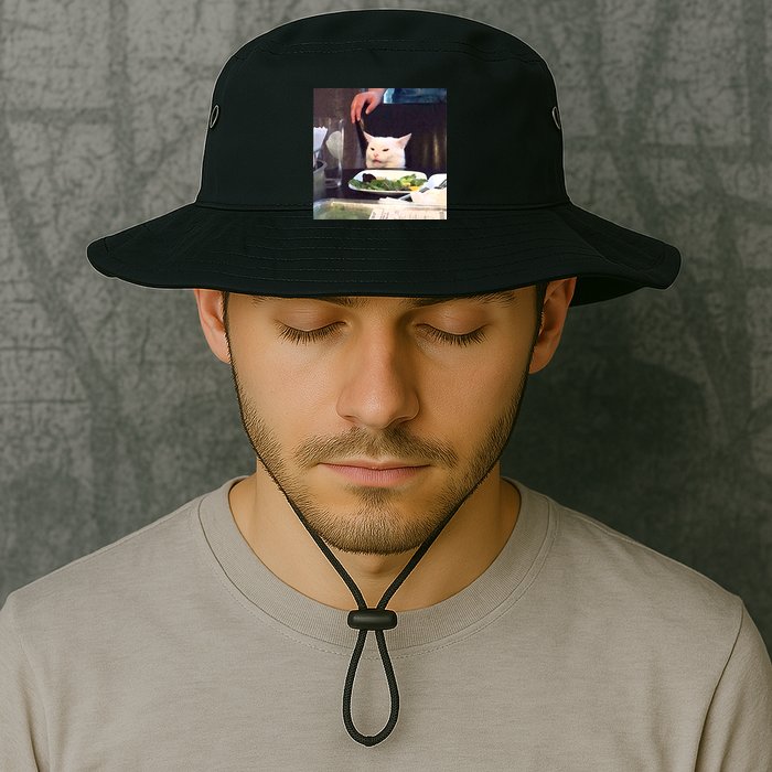 Dinner Table Cat Meme Funny Internet Yelling Bucket Hat