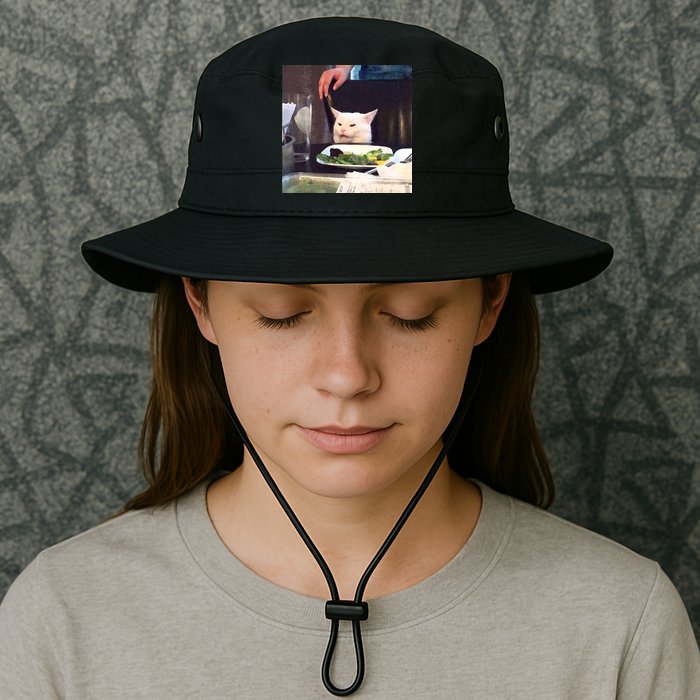 Dinner Table Cat Meme Funny Internet Yelling Bucket Hat