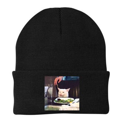 Dinner Table Cat Meme Funny Internet Yelling Beanie