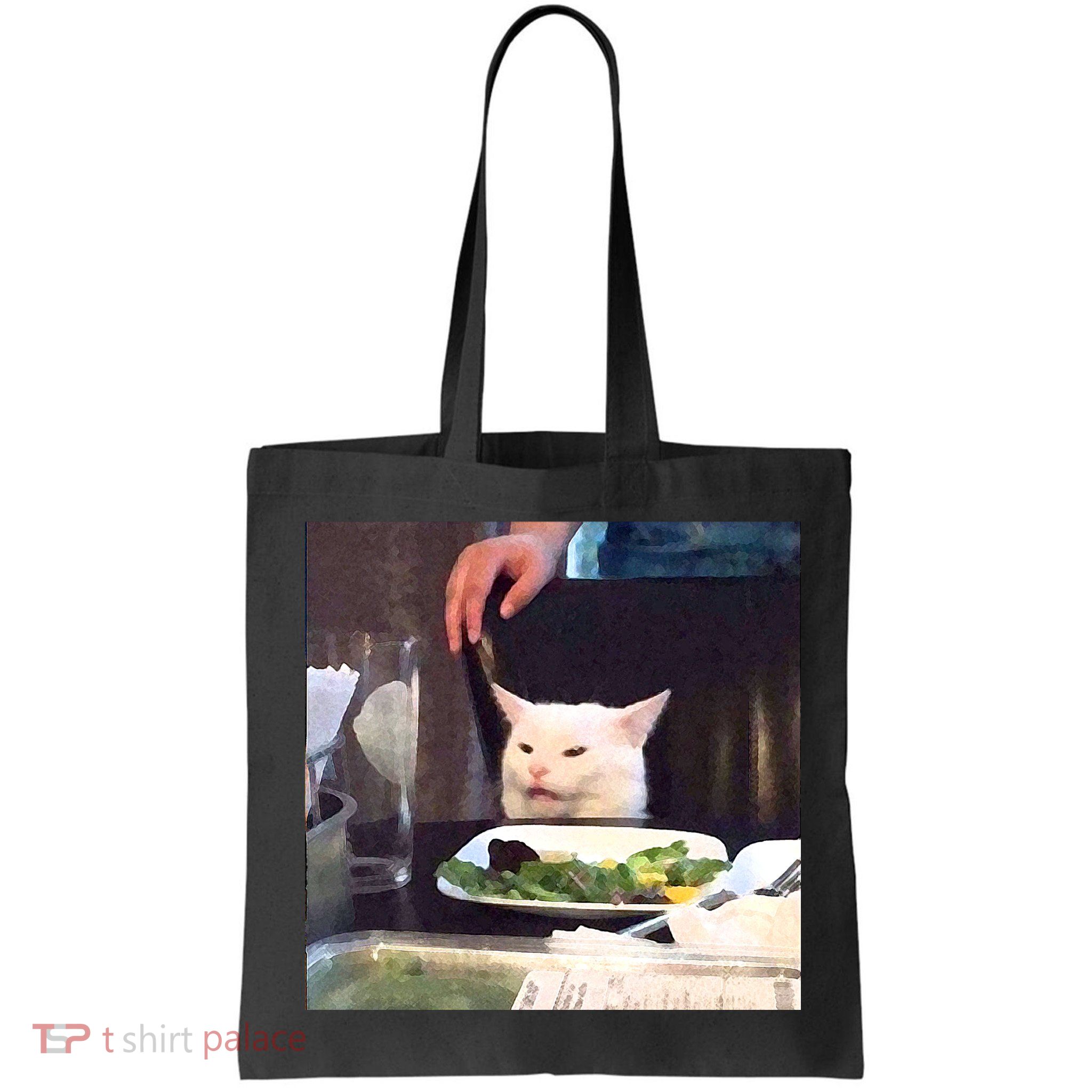 Dinner Table Cat Meme Funny Internet Yelling Bag