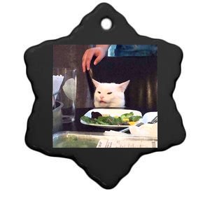 Dinner Table Cat Meme Funny Internet Yelling Ceramic Star Ornament