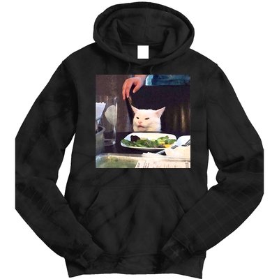 Dinner Table Cat Meme Funny Internet Yelling Tie Dye Hoodie