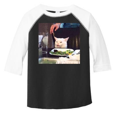 Dinner Table Cat Meme Funny Internet Yelling Toddler Fine Jersey T-Shirt