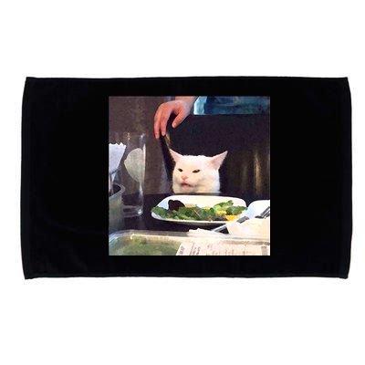 Dinner Table Cat Meme Funny Internet Yelling Microfiber Hand Towel