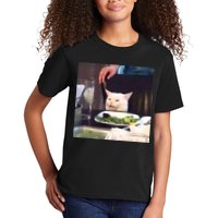 Dinner Table Cat Meme Funny Internet Yelling Kids T-Shirt