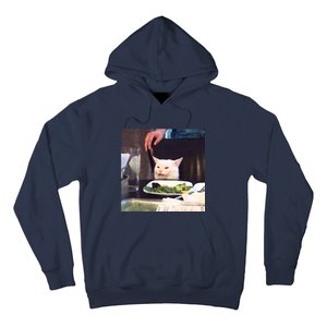 Dinner Table Cat Meme Funny Internet Yelling Hoodie