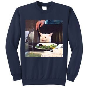 Dinner Table Cat Meme Funny Internet Yelling Sweatshirt