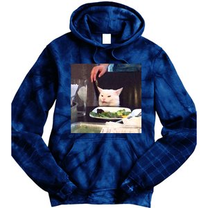 Dinner Table Cat Meme Funny Internet Yelling Tie Dye Hoodie