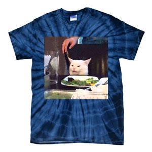 Dinner Table Cat Meme Funny Internet Yelling Tie-Dye T-Shirt