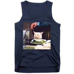 Dinner Table Cat Meme Funny Internet Yelling Tank Top