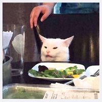 Dinner Table Cat Meme Funny Internet Yelling Garment-Dyed Sweatshirt