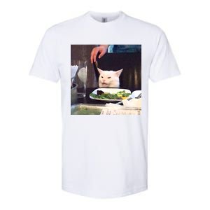 Dinner Table Cat Meme Funny Internet Yelling Softstyle CVC T-Shirt