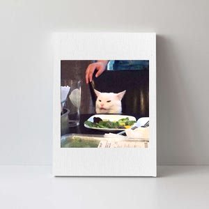 Dinner Table Cat Meme Funny Internet Yelling Canvas