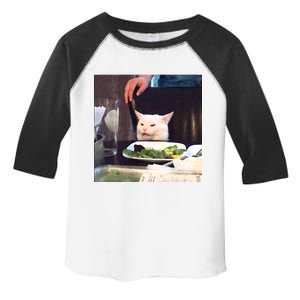 Dinner Table Cat Meme Funny Internet Yelling Toddler Fine Jersey T-Shirt