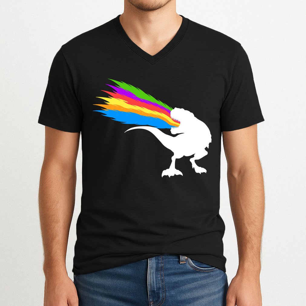 Dino Beam V-Neck T-Shirt