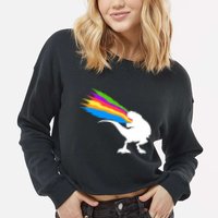Dino Beam Cropped Pullover Crew