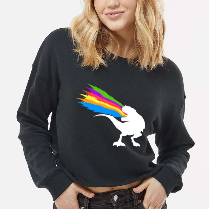 Dino Beam Cropped Pullover Crew