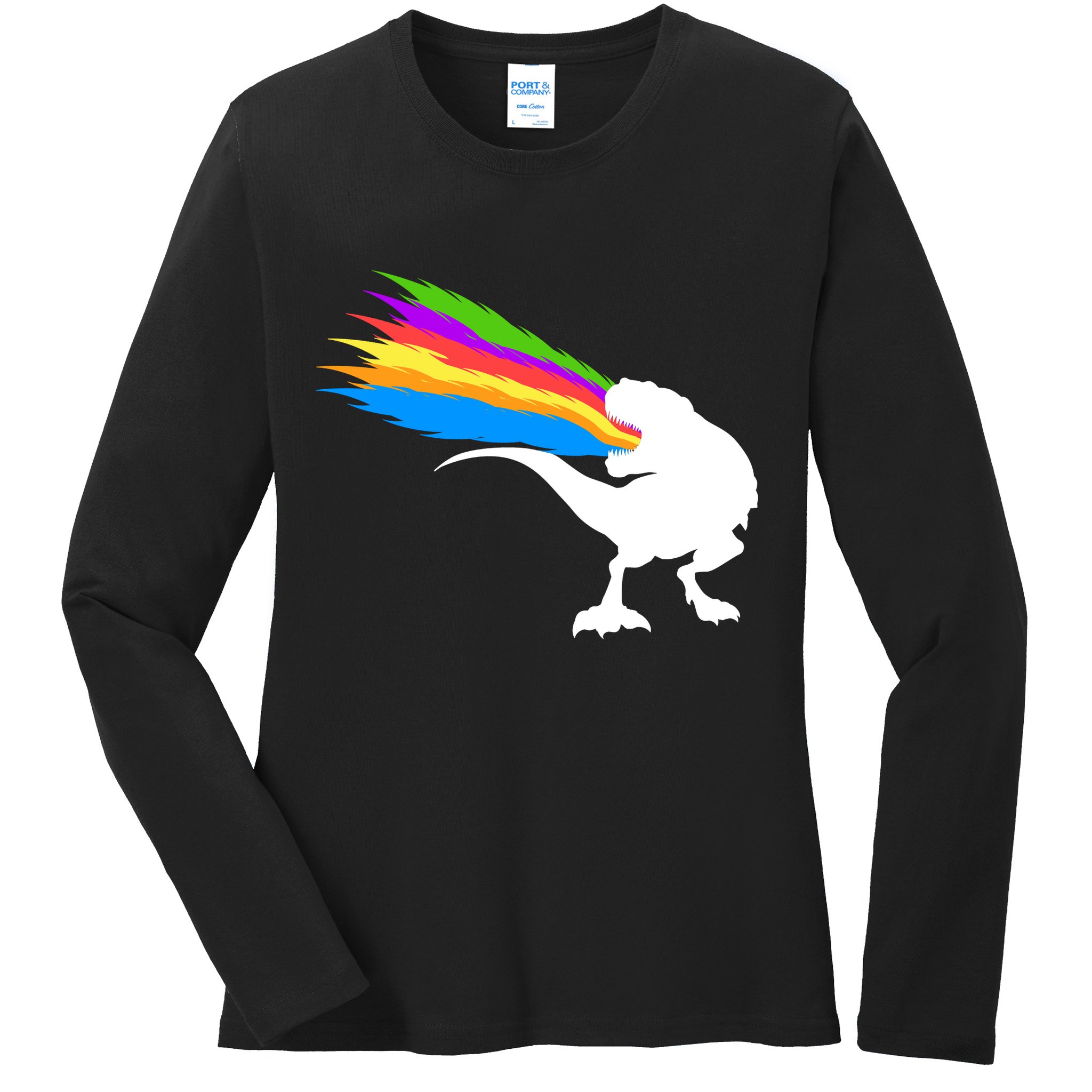 Dino Beam Ladies Long Sleeve Shirt
