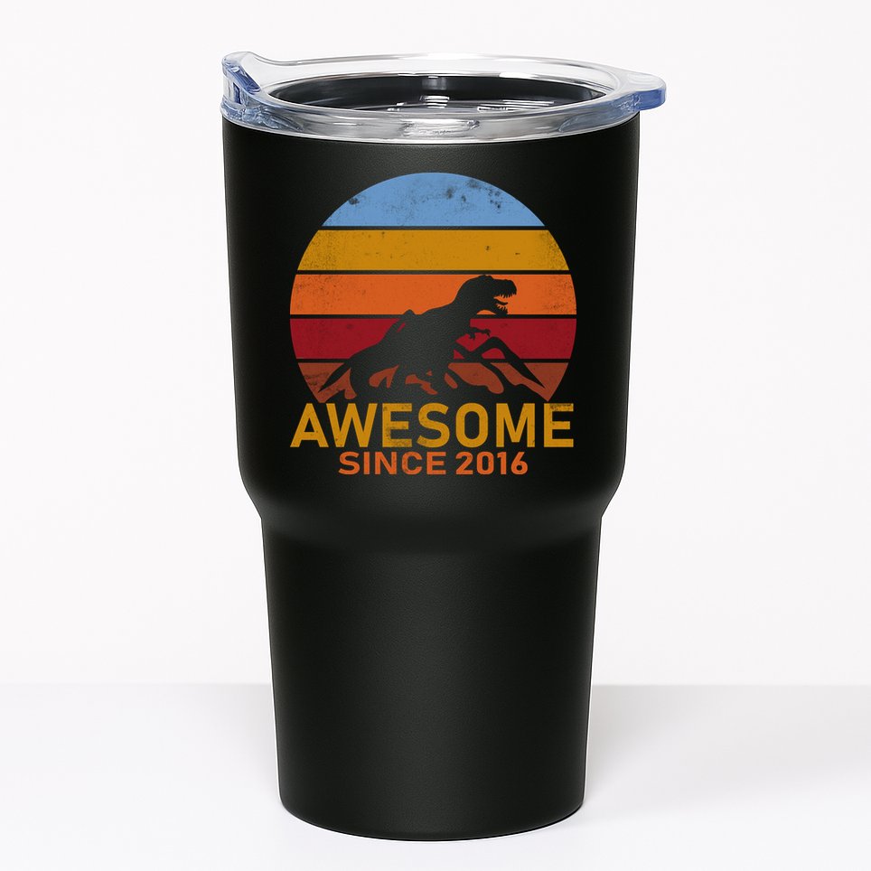 Dinosaur 6th Birthday Gift Awesome Since 2016 Tumbler