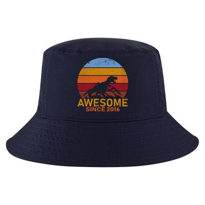 Dinosaur 6th Birthday Gift Awesome Since 2016 Cool Comfort Performance Bucket Hat