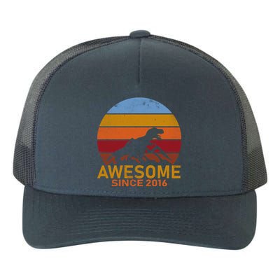 Dinosaur 6th Birthday Gift Awesome Since 2016 Yupoong Adult 5-Panel Trucker Hat