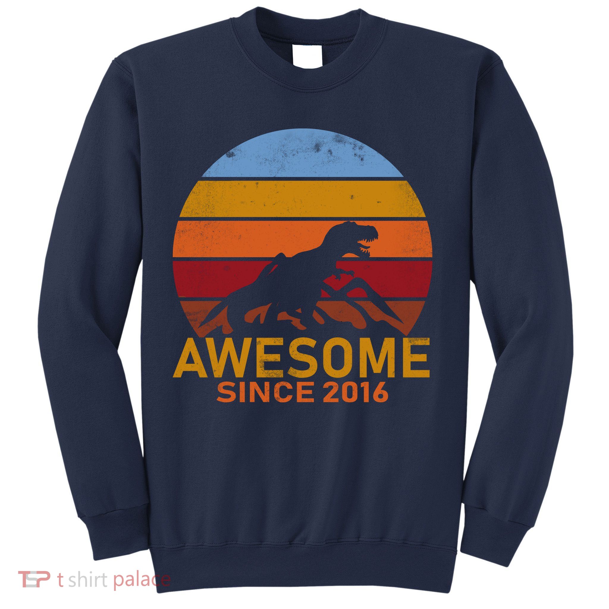 Dinosaur 6th Birthday Gift Awesome Since 2016 Sweatshirt