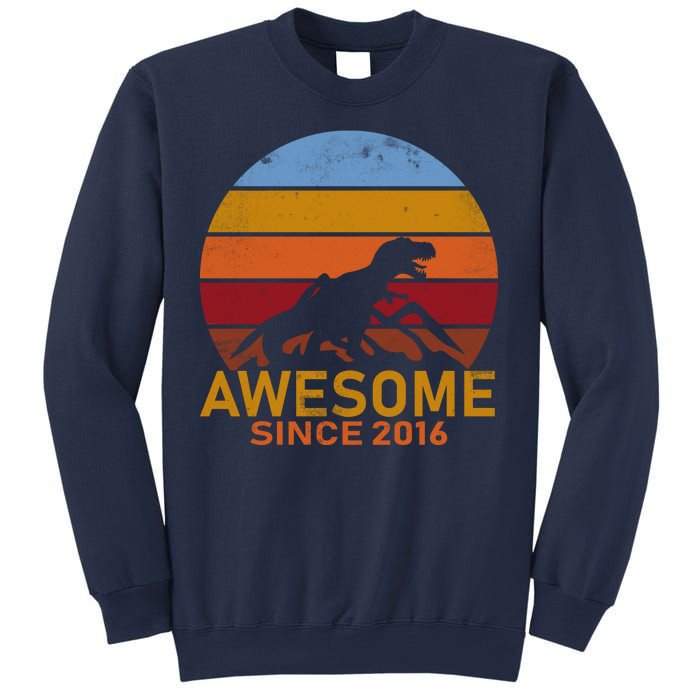 Dinosaur 6th Birthday Gift Awesome Since 2016 Sweatshirt